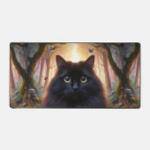 Belle Fluffy Chat Noir avec yeux or (Recto)