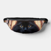 Belle Fluffy Chat Noir avec yeux or (Poser)