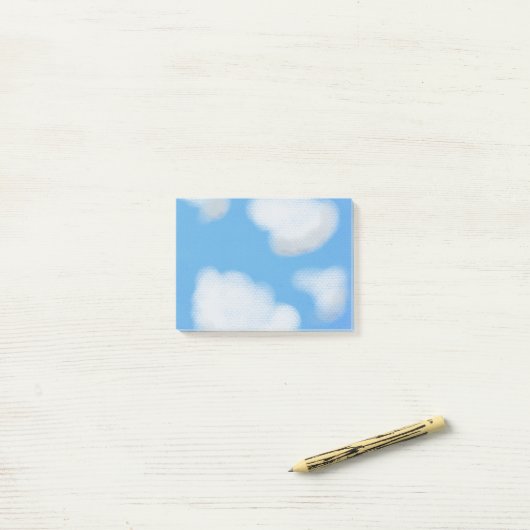Belle Fluffy White Cloud Post-It Notes (Sur un bureau)