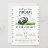 Belle Football 1er anniversaire Invitation (Devant)