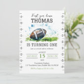 Belle Football 1er anniversaire Invitation (Debout devant)