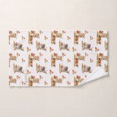 Belle Forêt Animale Automne Motif Art (Serviette à main)