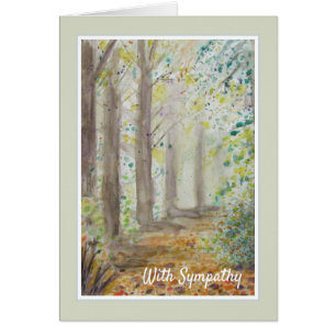 Belle Forêt Arbres Sympathie Carte Souvenirs