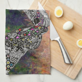 Belle Giraffe et son serviette de cuisine pour vea (Quart Plié)