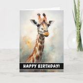 Belle Giraffe Portrait Carte Anniversaire (Devant)