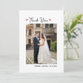 Belle Golf Mariage à thème Carte de remerciements (Debout devant)