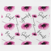 Belle grande couverture en polaire rose (Devant (Horizontal))