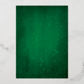 Belle Green Gold Fête Foil Invitation (Verso)