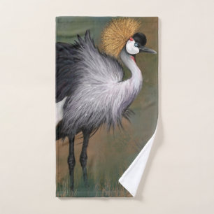 Belle grue couronnée gris - Art de la peinture