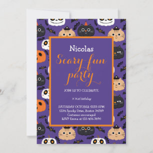 Belle Halloween Anniversaire Fête Invitation