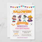 Belle Halloween Enfants Costume Fête Invitation (Devant)