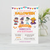 Belle Halloween Enfants Costume Fête Invitation (Debout devant)
