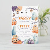 Belle Halloween Invitation Anniversaire (Debout devant)