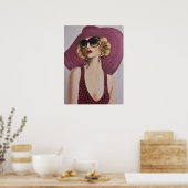 belle Hollywood Era Lady / Poster (Cuisine)