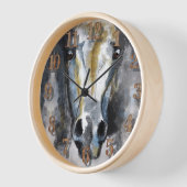 Belle Horloge Cheval Colorée (Angle)