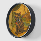 Belle horloge de chats Siam (Angle)
