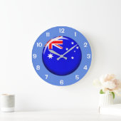 Belle horloge du drapeau australien Bouton (Maison)