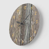 Belle horloge en bois authentique (Angle)