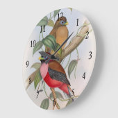 Belle horloge murale acrylique des Inséparables Vi (Angle)