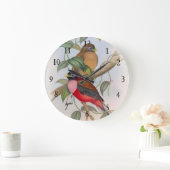 Belle horloge murale acrylique des Inséparables Vi (Maison)