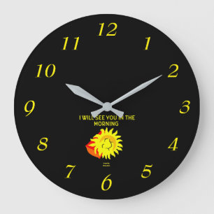 Belle horloge murale acrylique du soleil de nuit