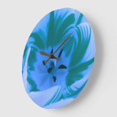 Belle horloge murale bleu Tulip (Angle)