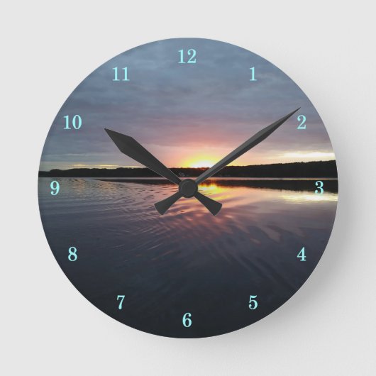 Belle horloge murale de Kensington Lake Sunrise (Recto)