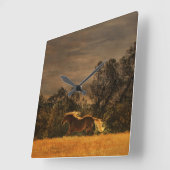 Belle Horloge murale de l'amant du cheval (Angle)