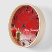 Belle horloge murale de Noël joyeux ! (Angle)