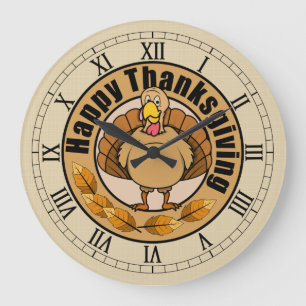 Belle horloge murale de thanksgiving