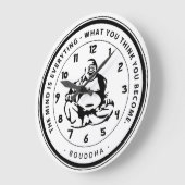 Belle horloge murale inspiration Bouddha (Angle)