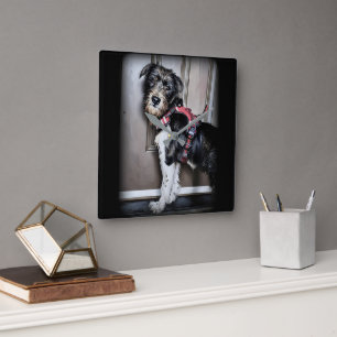 Belle horloge murale Labradoodle