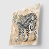 Belle horloge murale - Leopard (Angle)