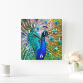 Belle horloge Peacock ou changer à votre photo (Maison)