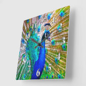 Belle horloge Peacock ou changer à votre photo (Angle)