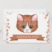 Belle illustration de chats Invitation d'anniversa (Dos)