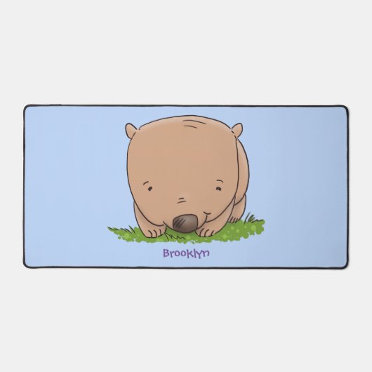 Belle illustration de dessin animé de bébé wombat (Recto)
