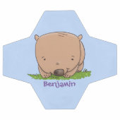 Belle illustration de dessin animé de bébé wombat (Plat)