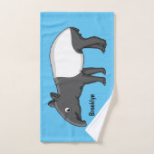 Belle illustration de tapir de dessin animé (Serviette à main)