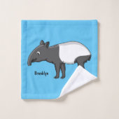 Belle illustration de tapir de dessin animé (Gant de toilette)