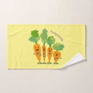Belle illustration du quatuor de carottes à carott