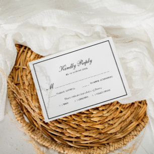 belle image repas choix mariage RSVP carte