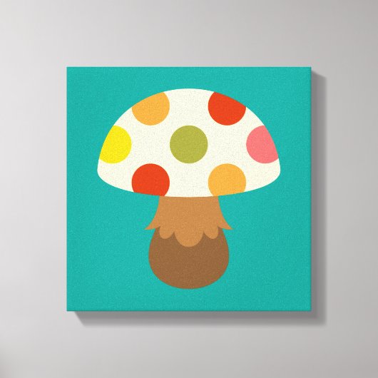 Belle impression de toile de champignons colorés (Recto)