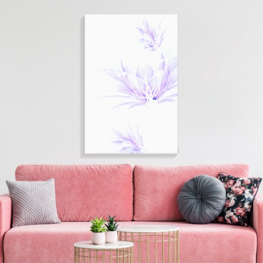 Belle impression de toile de fleurs violettes (Insitu(Salon))