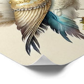 Belle impression d'oiseau Plumes Douces Neutres Ro (Coin)