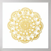 Belle impression d'or Mandala Foil Art (Recto)