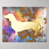 Belle Impression Silhouette Dachshund (Recto)