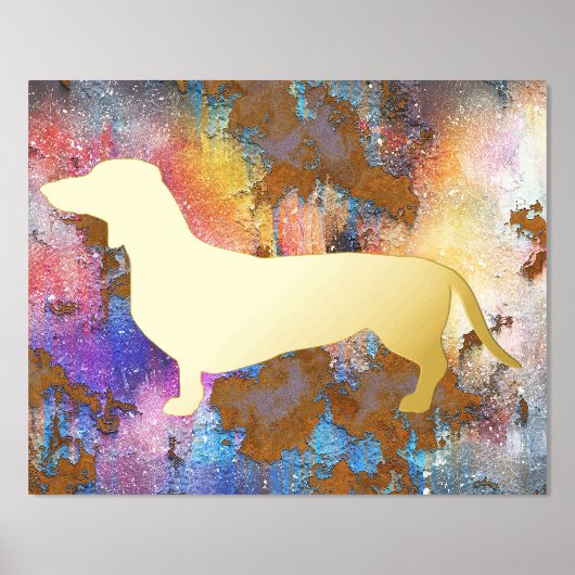 Belle Impression Silhouette Dachshund (Recto)