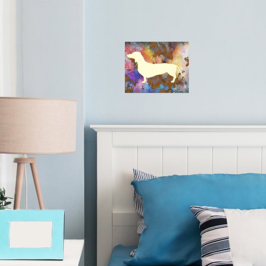 Belle Impression Silhouette Dachshund (In situ (chambre))