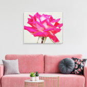 Belle Impression sur Toile d'Art de Rose Rose Fleu (Insitu(Salon))